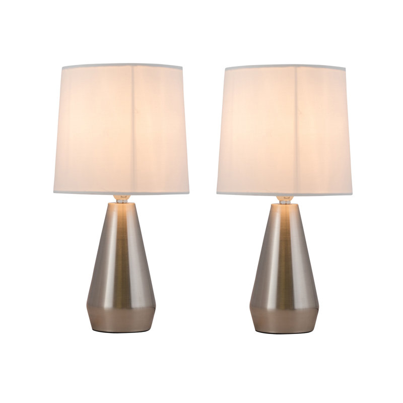Dominic Metal Table Lamp, Brushed Chrome