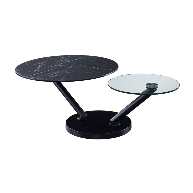 Table basse à piédestal extensible