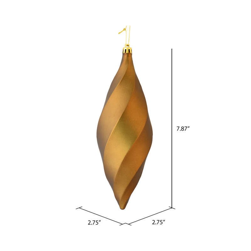 Solid Finial Ornament, Matte Mocha