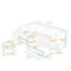 Lit de jour simple en bois avec tablettes de rangement, bureau et tabouret Gramoz-2013627344