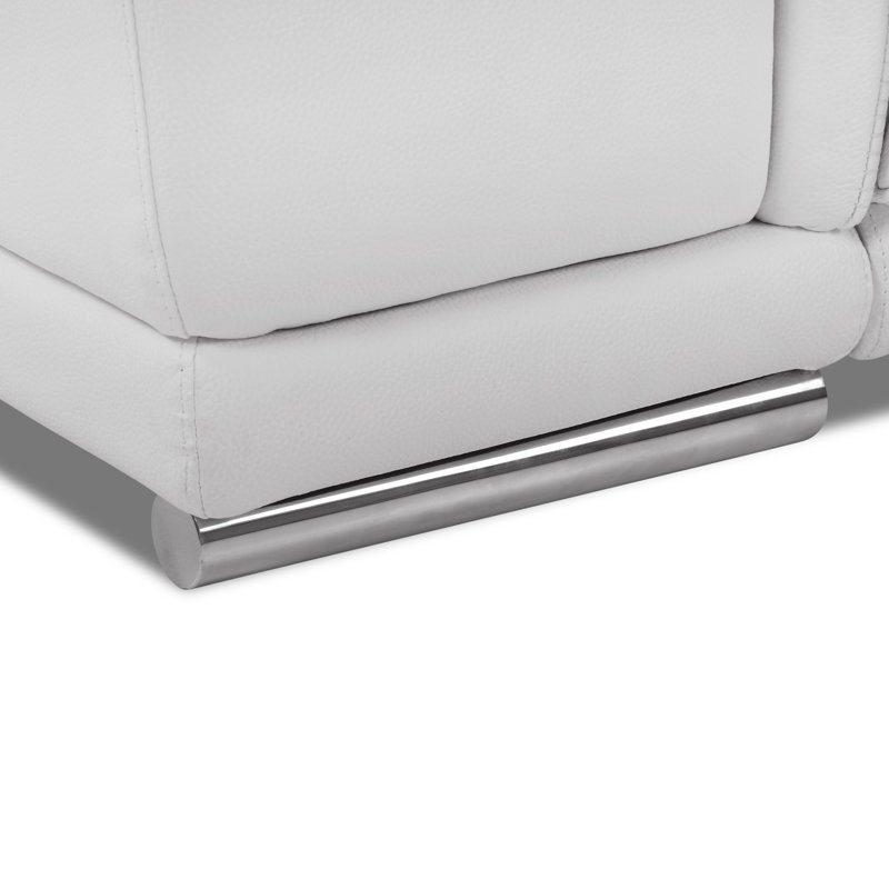 Causeuse inclinable en cuir Global United, Blanc
