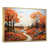 Toile avec cadre flottant or