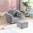 Kids Chair, Kids Upholstered Couch With Ottoman
