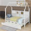 Lit simple en bois avec lit gigogne-82526013