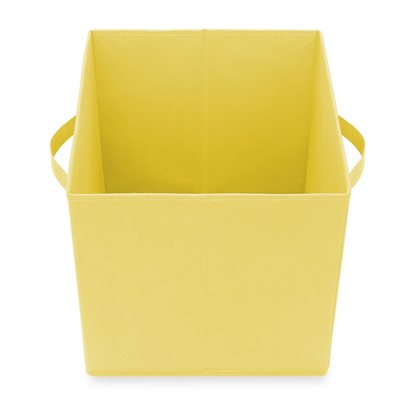 Collapsible Fabric Cubes, 11" Storage Bins (Set of 12), Yellow