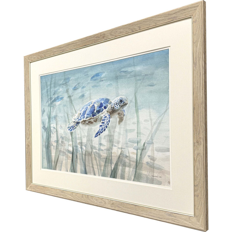 Tortue sous-marine, art encadré