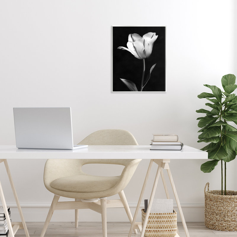 Plaque murale moderne moderne Tulip Stark Contrast, design par CAD Designs