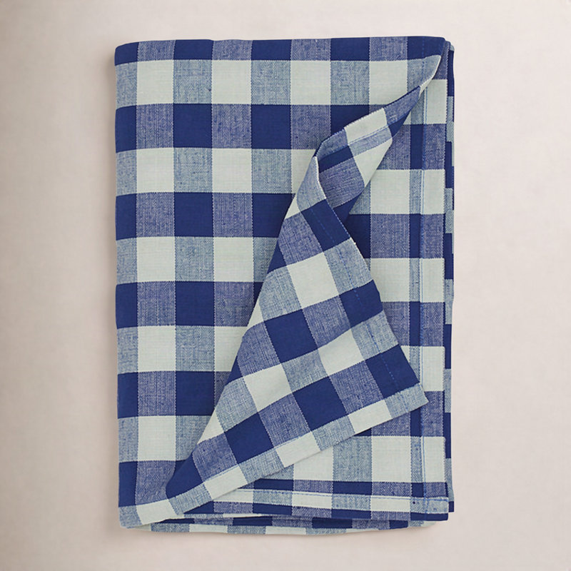 Essential Gingham Tablecloth, Blue/Sky