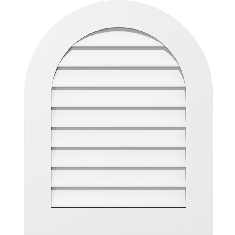Ekena Millwork PVC Wall Louver / Gable Vent, 30" H x 18" W