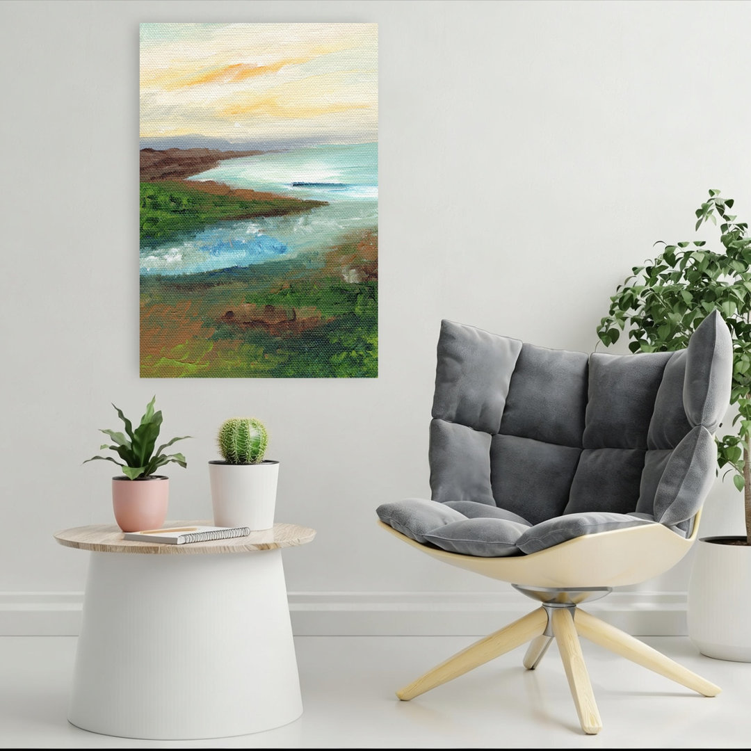 Serene Coastal Landscape Peaceful Serene Tranquil Coastal Landscape Wall Art Print