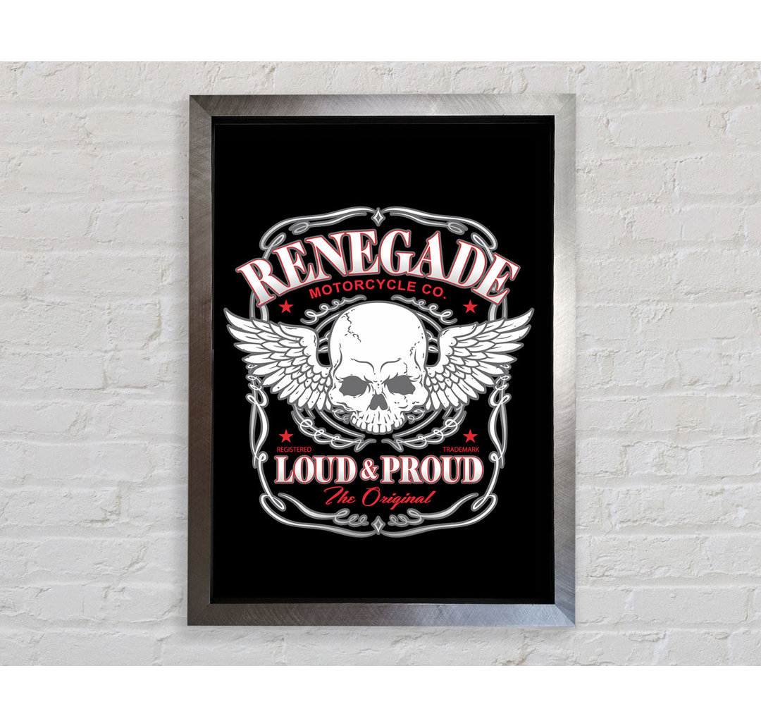 Renegade Motorcycle Co Gerahmter Druck