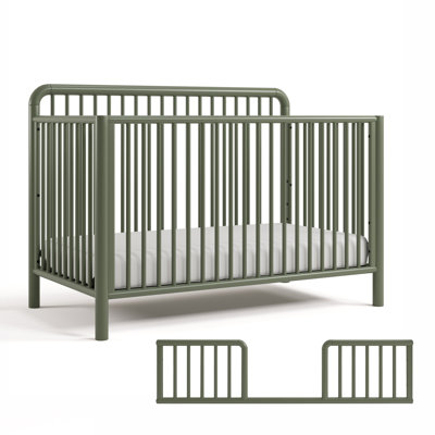 Porto Deluxe 5-in-1 Convertible Crib with Bonus Toddler Guardrail