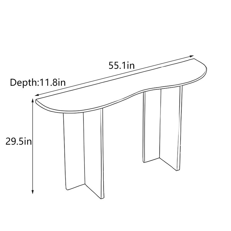 Chetek, H 29,5 po x l 55,1 po x P 11,8 po