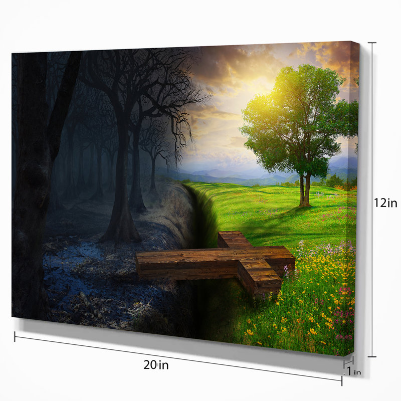 Crossing the gap-impression d’art graphique sur toile tendue, H 20 po x l 20 po x P 1 po