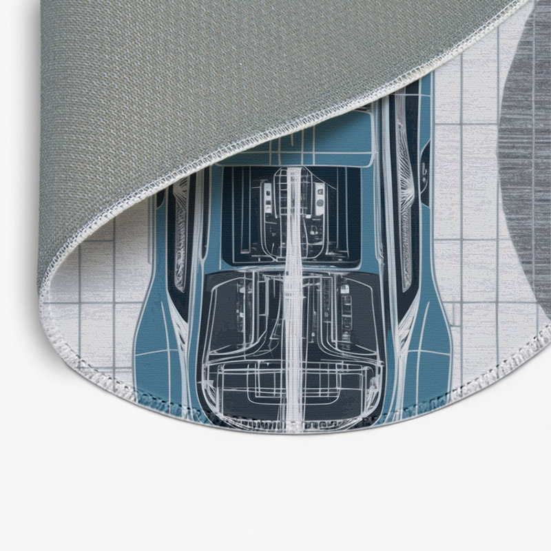 Tapis intérieur et extérieur gris Transport, Rond 5 pi