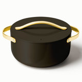 Caraway 6.5qt Iconics Nonstick Ceramic Dutch Oven, Black/Gold