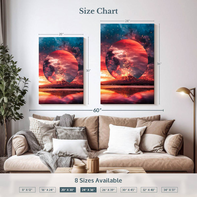 Alvord Volcano Blazing Sky, 36" H x 24" W