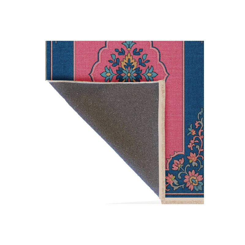 Tapis tissé bleu marine Mosso, 4'11" x 9'10"