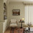 Daniel Beige Suede Cushioned Solid Wood Armchair