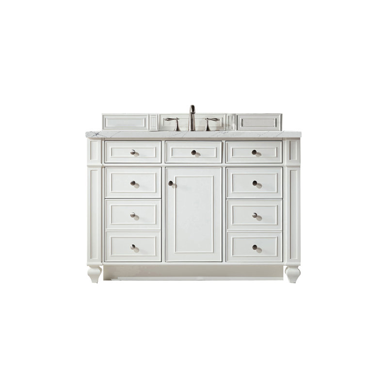Bristol 48'' W Single Vanity, Ethereal Noctis, Bright White, 8" Widespread