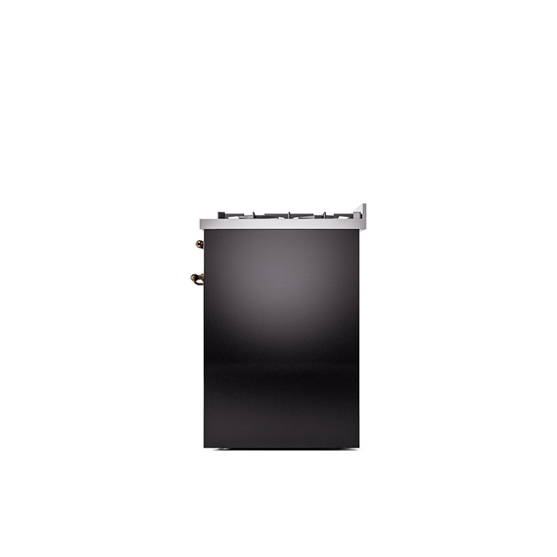 ILVE Nostalgie II 30 in Dual Fuel Range, Natural Gas, Glossy Black/Bronze