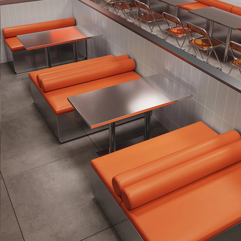 Banc rembourré en similicuir de style industriel