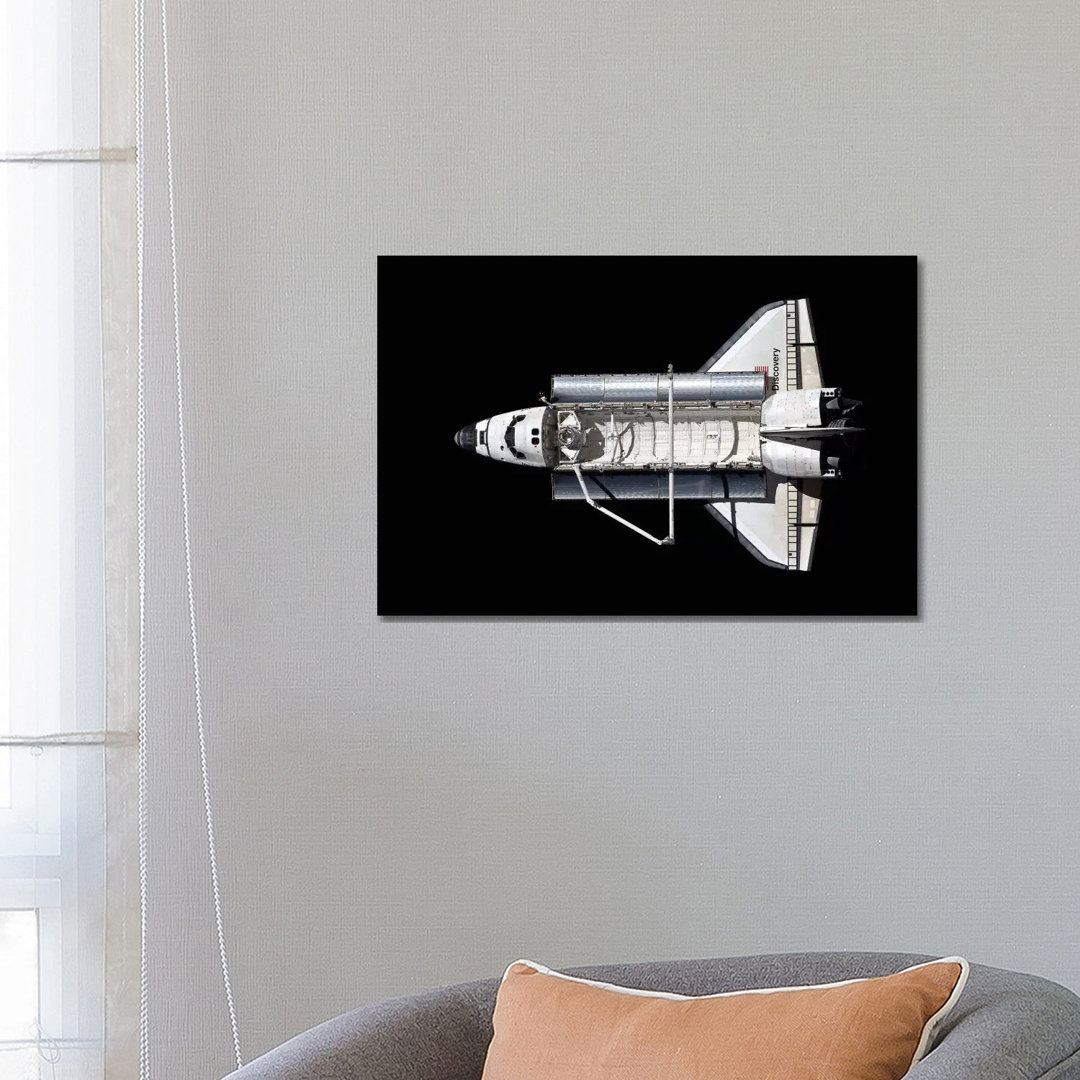 Space Shuttle Discovery, Above by Stocktrek Images - Wrapped Canvas Print