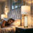 27.5” Modern Coastal Glam Bedside Table Lamps with USB & Type-C Ports, Built-in Night Light
