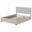 Grand lit de rangement tapissier Nahush