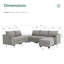 U shaped Corner Modular Sectional Reversible Sofa Couch with Storage Seat-1364305909