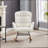 Cream White Teddy Rocking Armchair