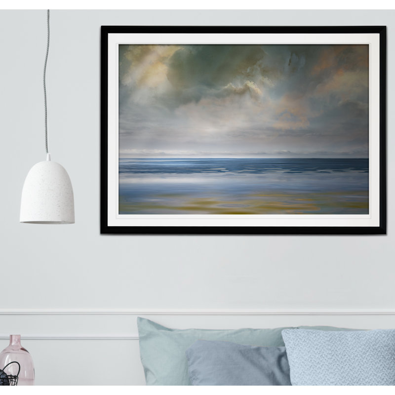 « reflection of light », reproduction de peinture à l’acrylique encadrée, Noir, H 30 po x l 40 po x P 1,5 po