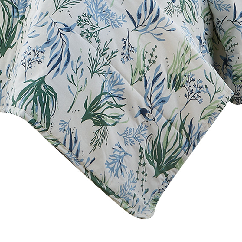 Sateen Floral Coverlet, Twin
