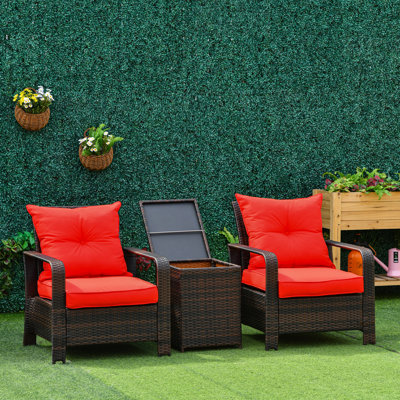 Attardo 2 - Person Patio Conversation Sets with Cushions