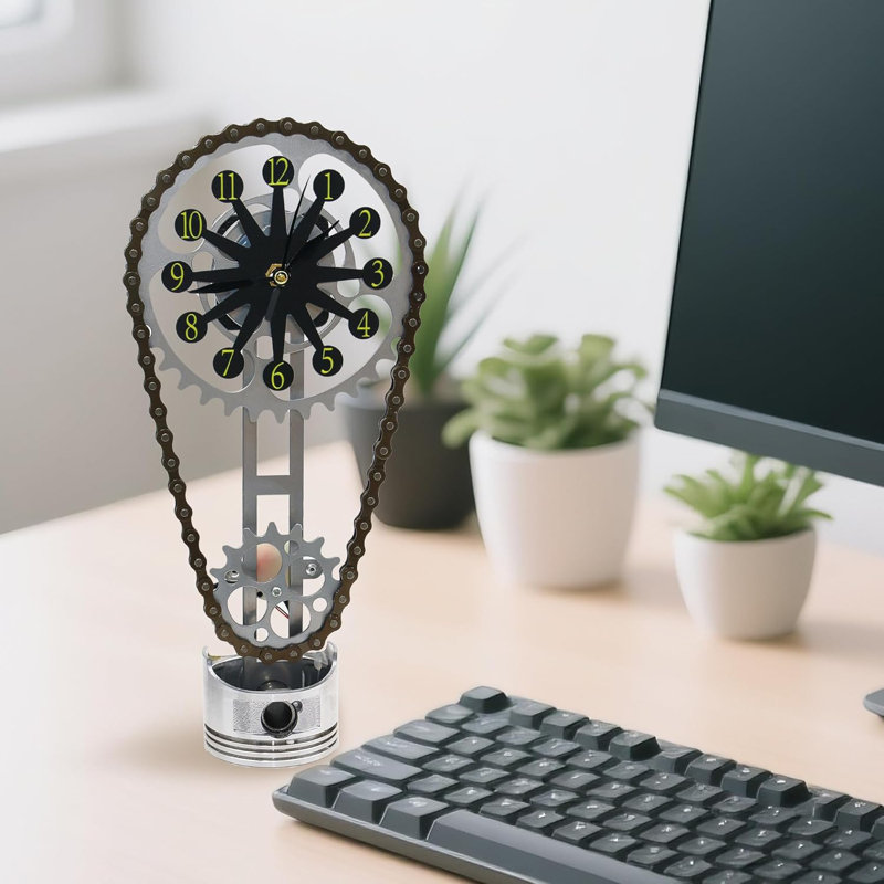 Metal Version Rotating Gear Clock