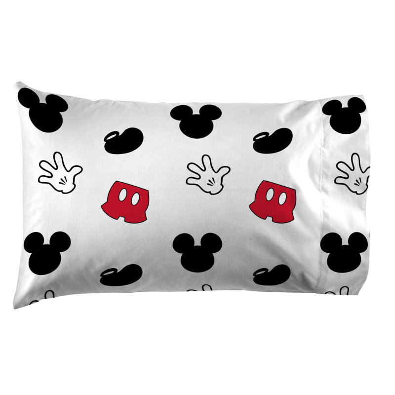 Mickey Mouse Bed Set w/ Sham, Twin Comforter + 3 Additional Pieces