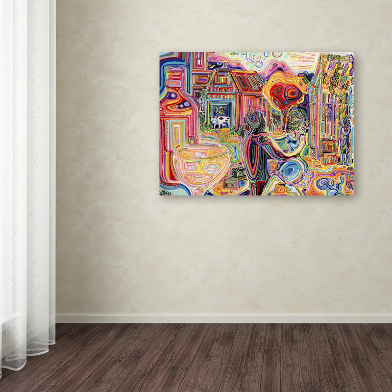 « the cow voit tout », reproduction d’impression sur toile tendue, H 18 po x l 24 po x P 2 po
