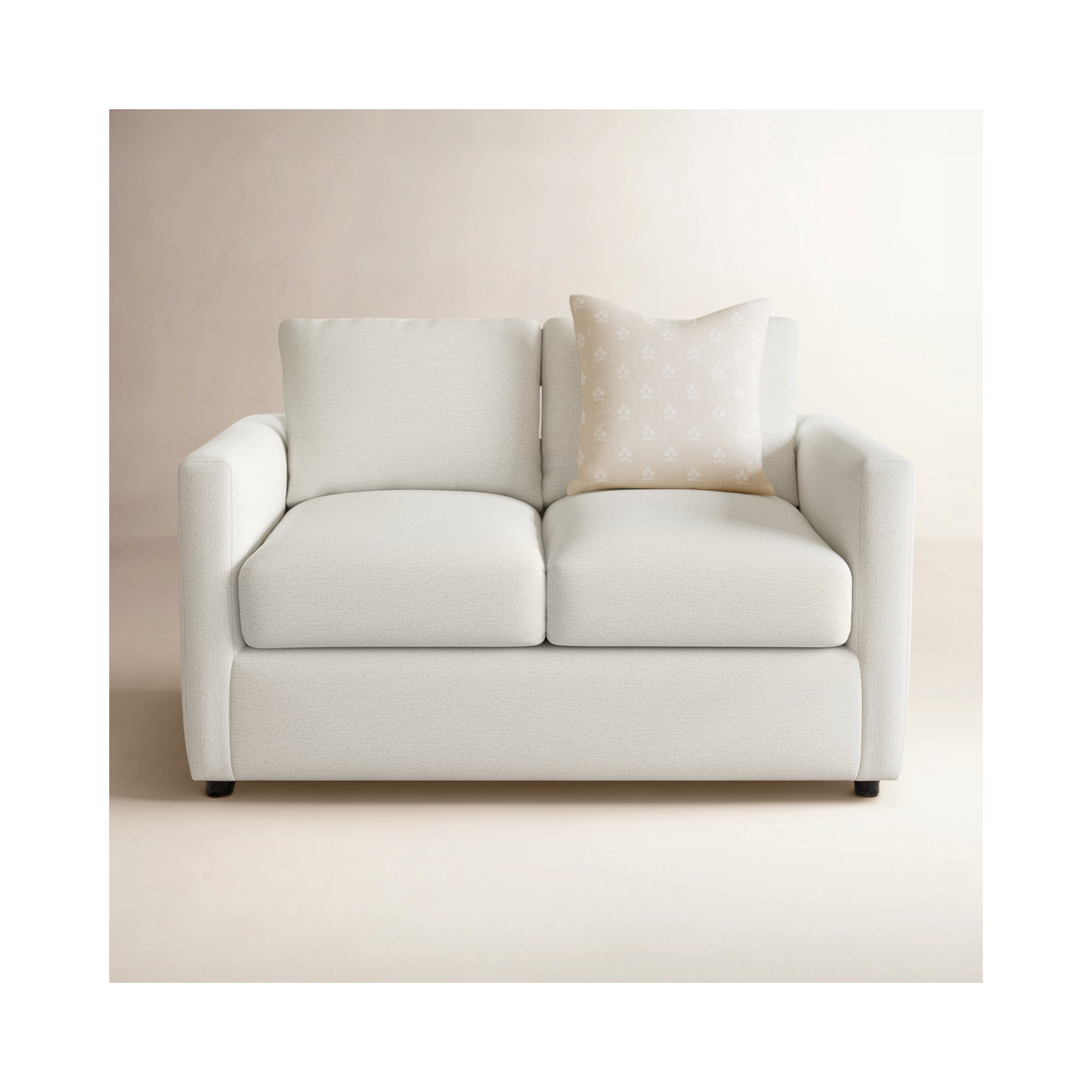 Godwin 53'' Upholstered Loveseat, Davis Pearl Performance Bouclé