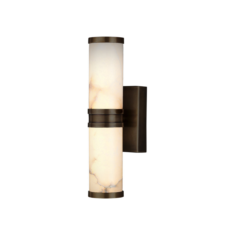 Brenham Wall Sconce, 4.5" H x 14.5" W x 5" D, Natural/Oil Rubbed Bronze, 6