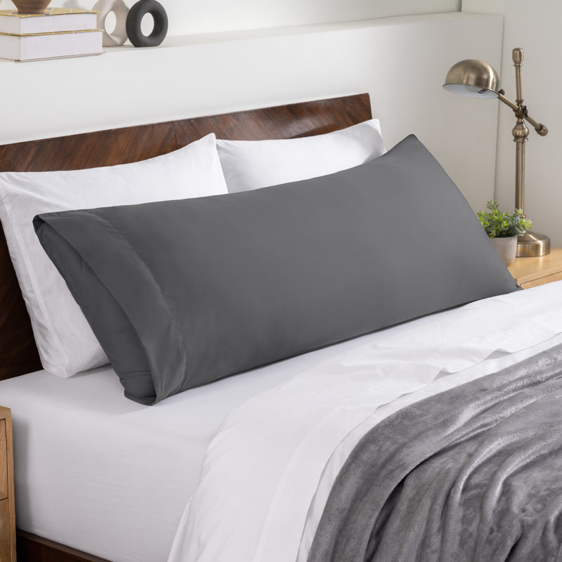 Microfiber Body Pillowcase Envelope Closure, Gray