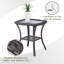 Schutt Wicker Rattan Side Table With Glass Top-2078778917