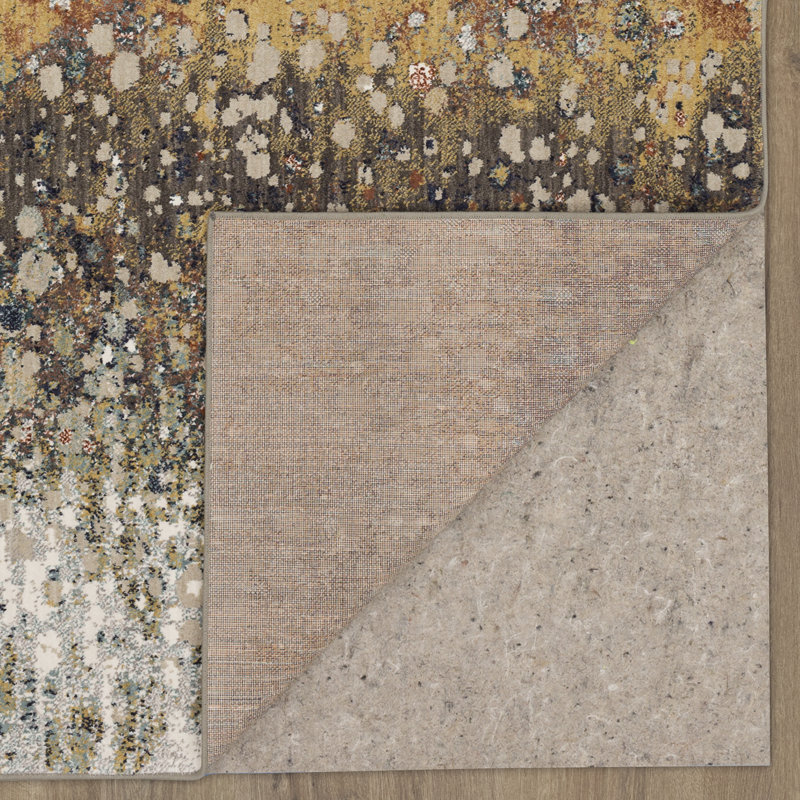 Tapis or rose / gris Torrent, Rectangle 12 pi x 15 pi