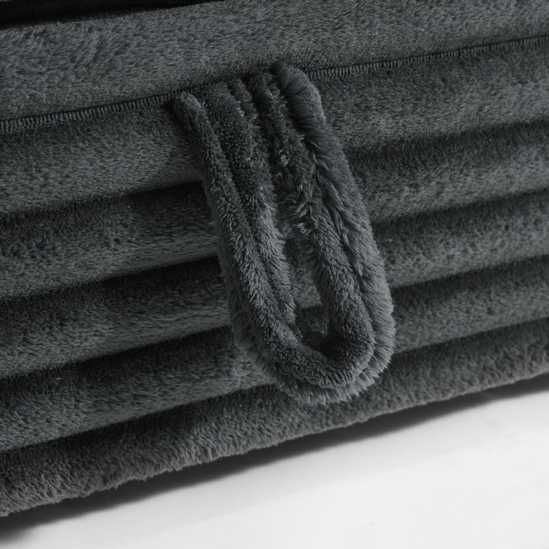 Repose-pieds de rangement Ermia, Gris foncé