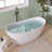 55'' Freestanding Soaking Solid Surface Bathtub