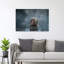 Snow Monkey In The Rain Abstract Contemporary Monkey Nature Portrait Wall Art Print 1 Piece Wrapped Canvas Wall Art-713707989