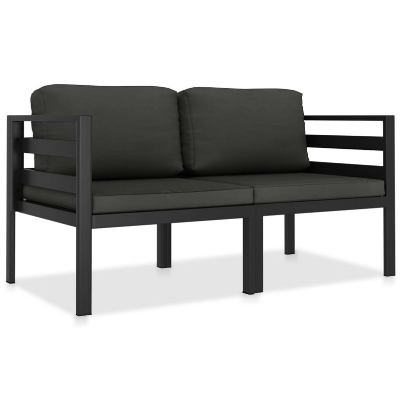 27.6" Wide Square Patio Sofa with Cushions