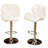 Contemporary Tufted Adjustable Height Hydraulic Bar Stools, Set Of 2, Comfortable And Stylish With 360-Degree Swivel-1864460214