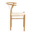 Modern Dining Chairs Set of 4, Wood Grain Steel, Farmhouse Kitchen