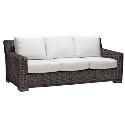 Rustic Woven Sofa - Black Walnut