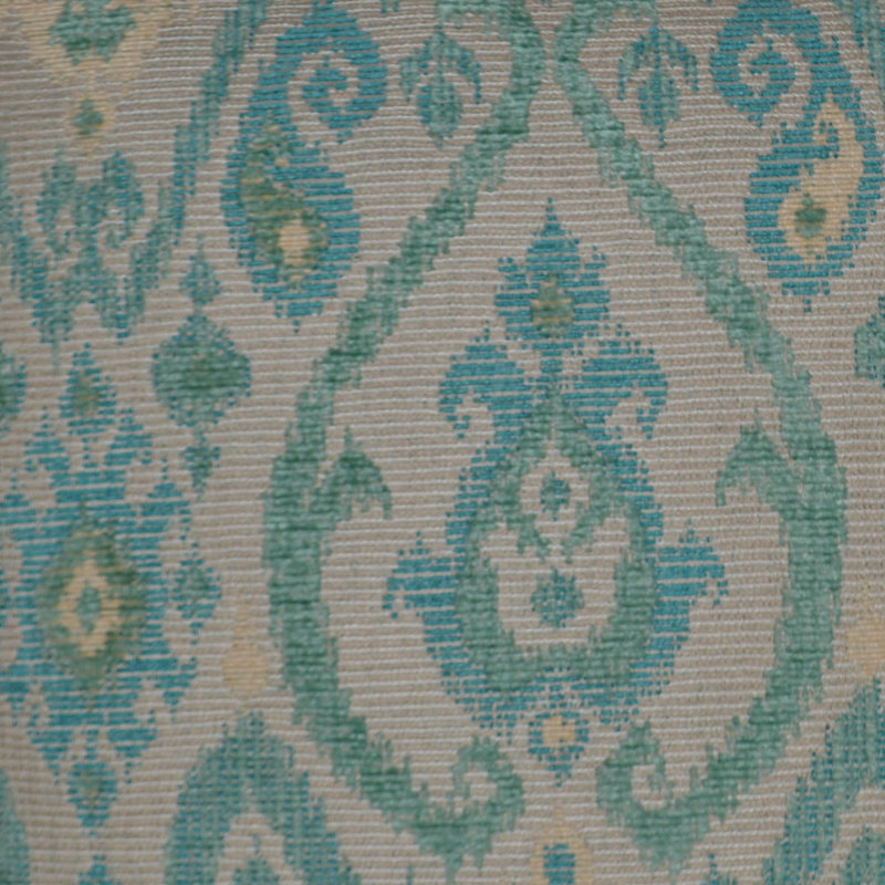 Tobias Damask Throw Pillow, Aqua, 22"H x 22"W